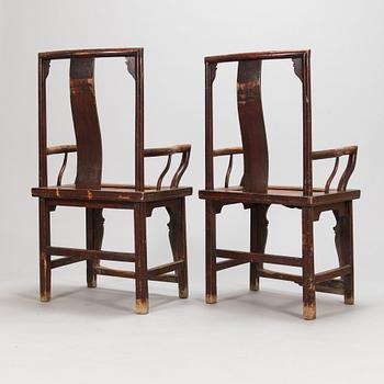 Nojatuolipari. Kiina, myöhäinen Qing-dynastia (1664-1912).