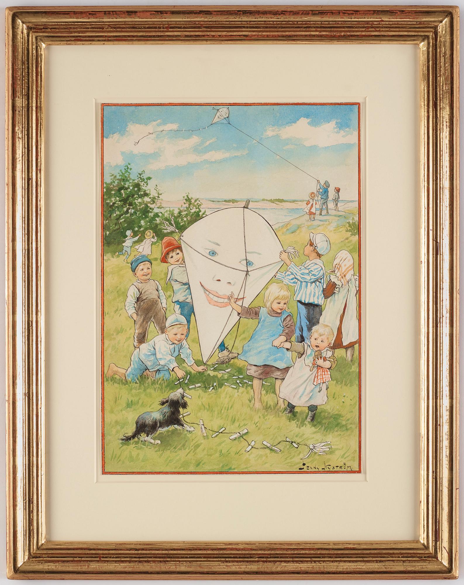 Jenny Nyström, "Ute på ängen" ur "Julkärfven 1904".