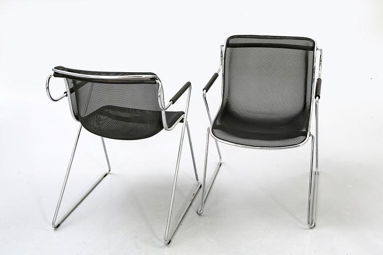 A pair of Charles Pollok Penelope chairs for Castelli 1982.