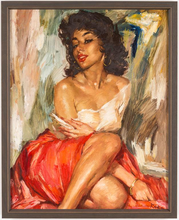 CHARLES ROKA, oil on canvas, signed.