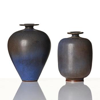 Berndt Friberg, a set of two stoneware vases and a bowl, Gustavsberg Studio 1950s-60s.