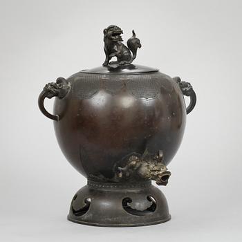 SAMOVAR, brons, Meiji, Japan, 1900-talets början.