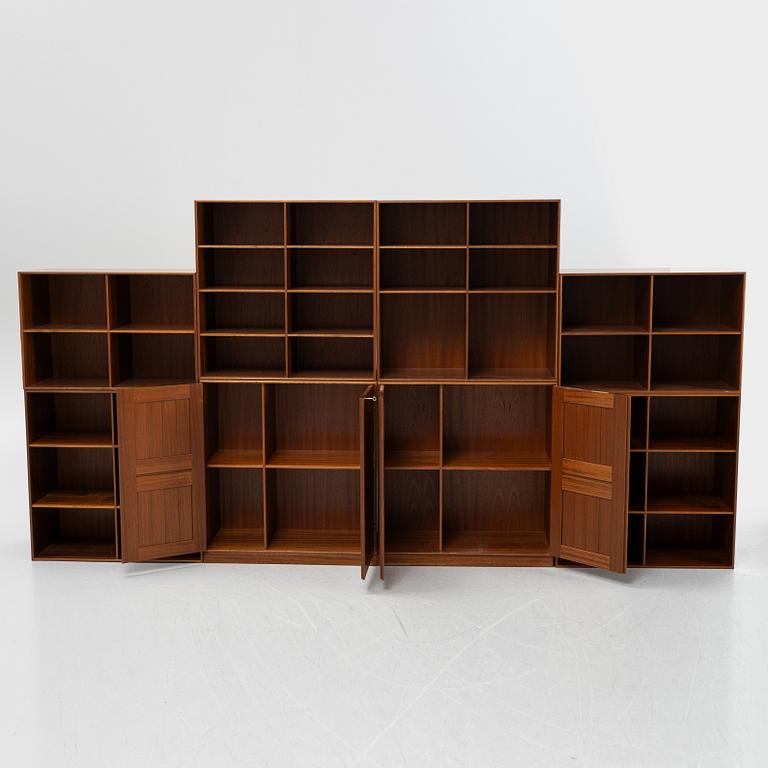 Mogens Koch, cabinets, a pair, and 6 shelves, "Byggereolen", Rud Rasmussens Snedkerier. Denmark, second half of the 20th century.