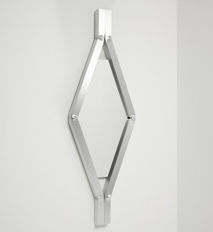 David Taylor, a unique wall mirror, "Aluminium Mirror", Studio Mellösaverken, Sweden, 2024.