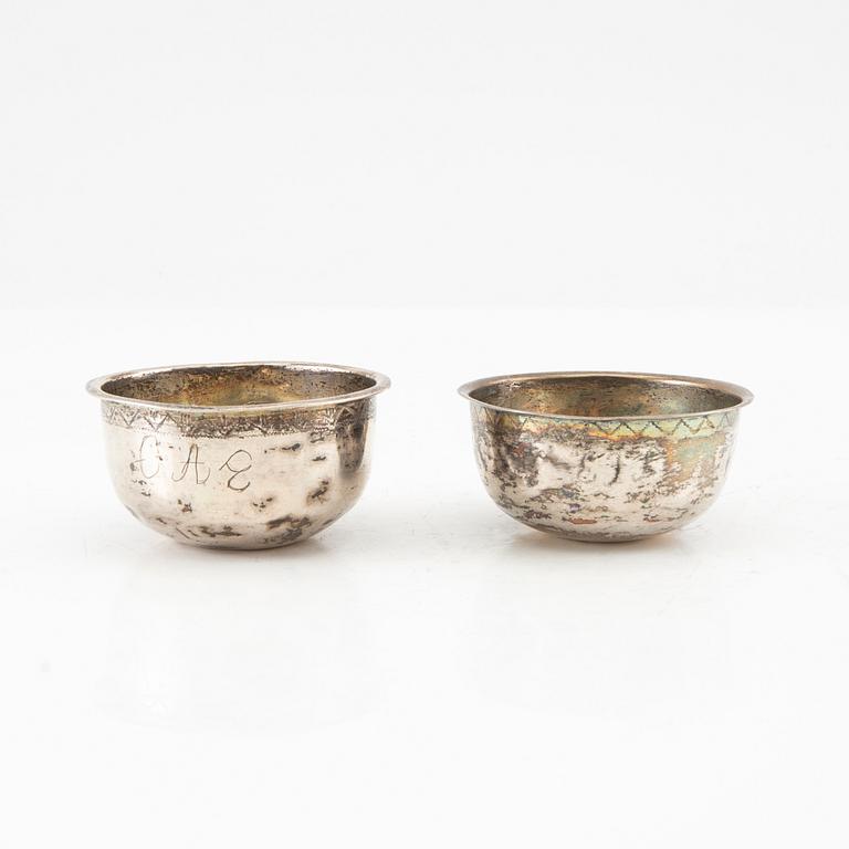 Tumlare silver två st silver sent 1700-tal.