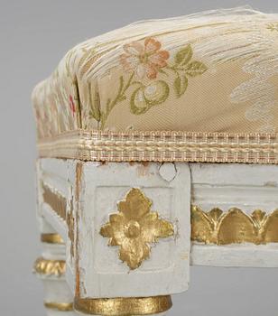 TABURETT, gustaviansk, Carl Johan Wadström (1758-1816), stolmakare i Stockholm.