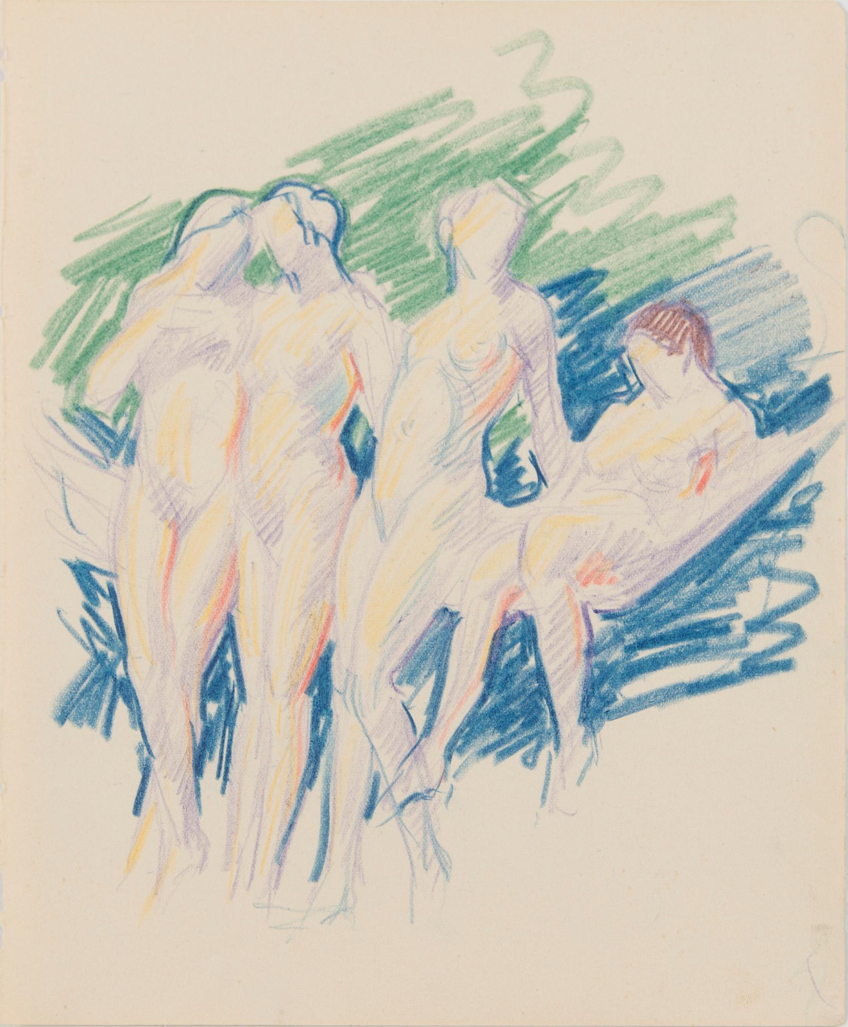 Santeri Salokivi, Ladies on the Beach, 3 pcs.