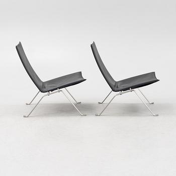 Poul Kjaerholm, fåtöljer, ett par, "PK22", Fritz Hansen, Danmark.