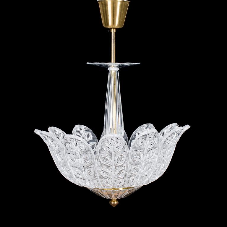 TAKLAMPA, enligt inköpskvitto Nils Landberg, Orrefors, 1953.