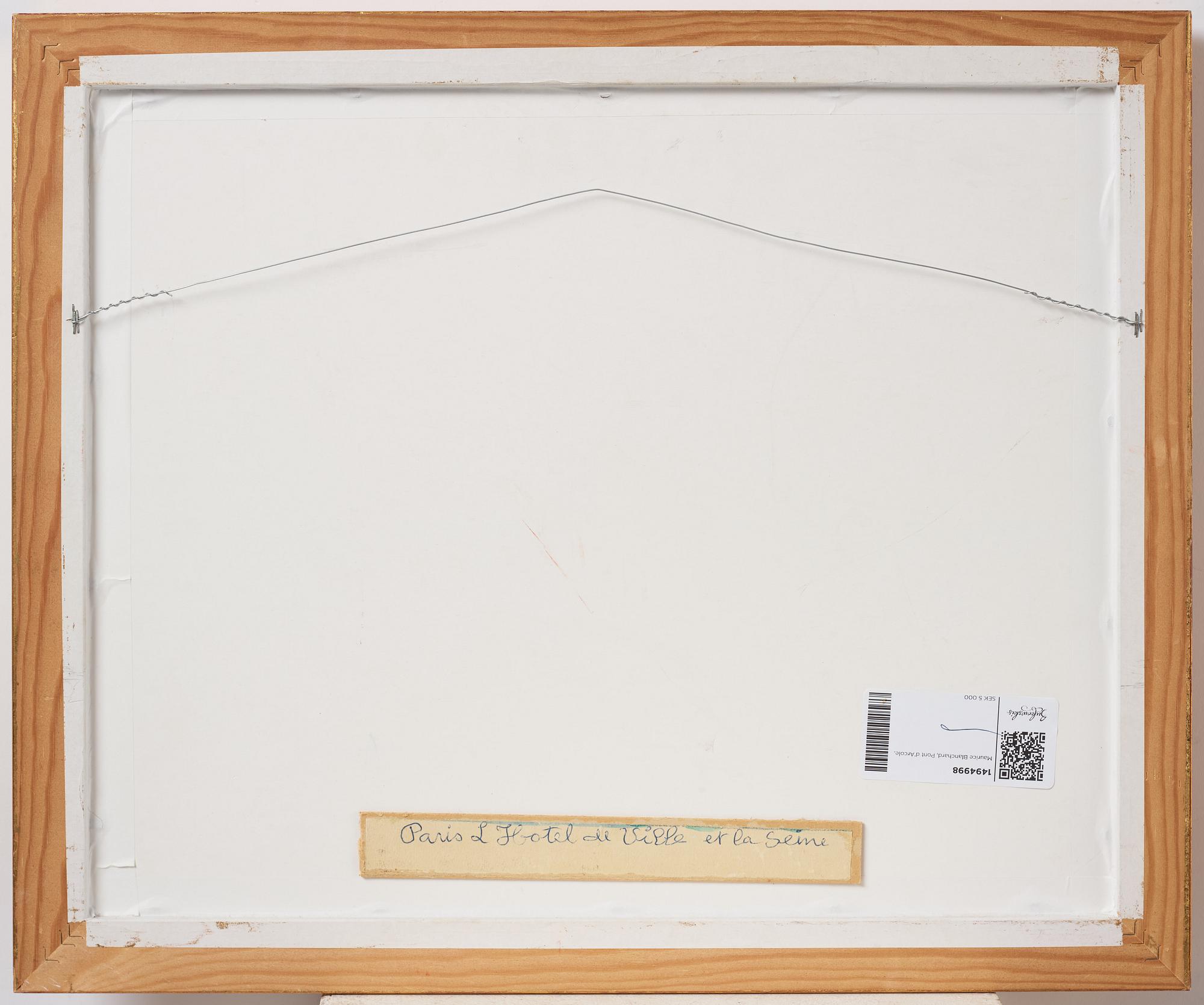 Maurice Blanchard, "Paris L'Hotel de Ville et la Seine".