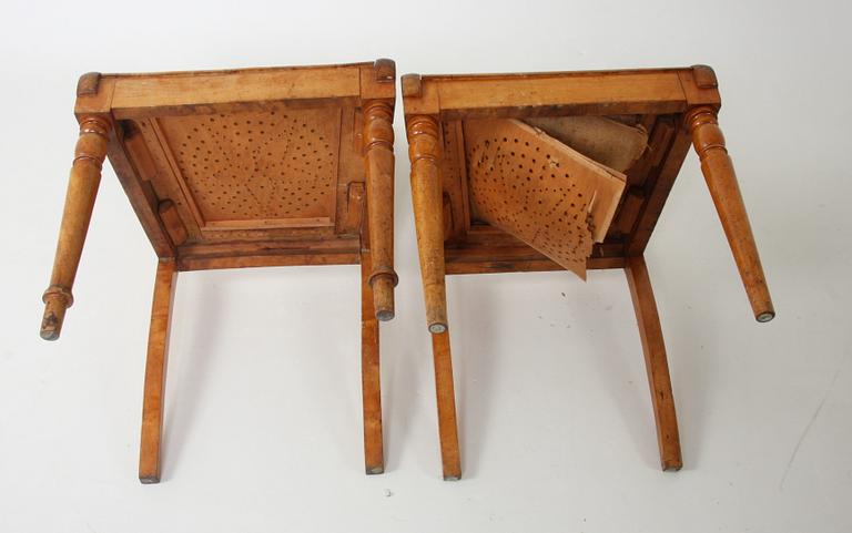 STOLAR, 4 st, biedermeier, 1800-talets mitt.