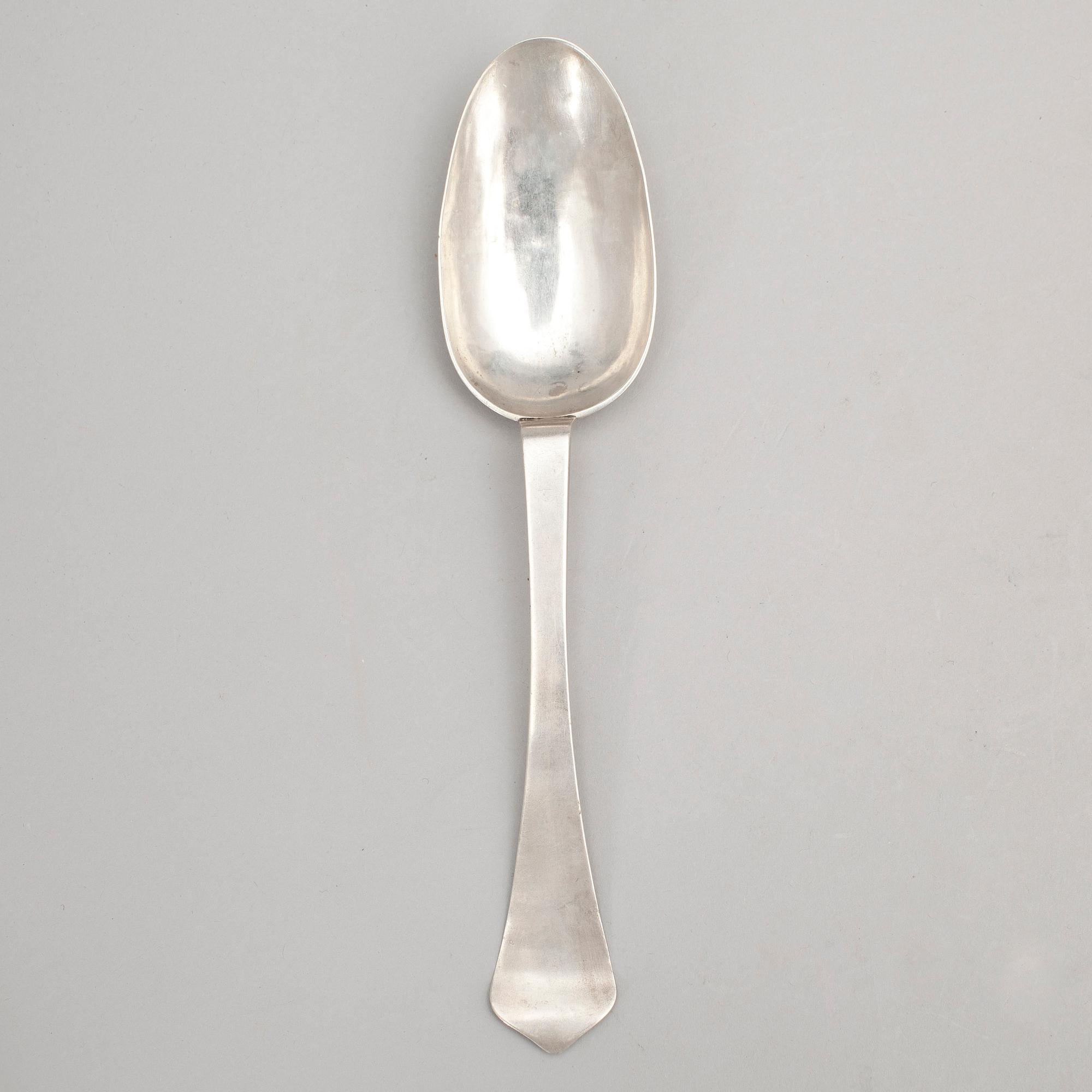 RÅTTSVANSSKED, silver, Hans Wolrath, Arboga 1737. Vikt ca 46 gram.