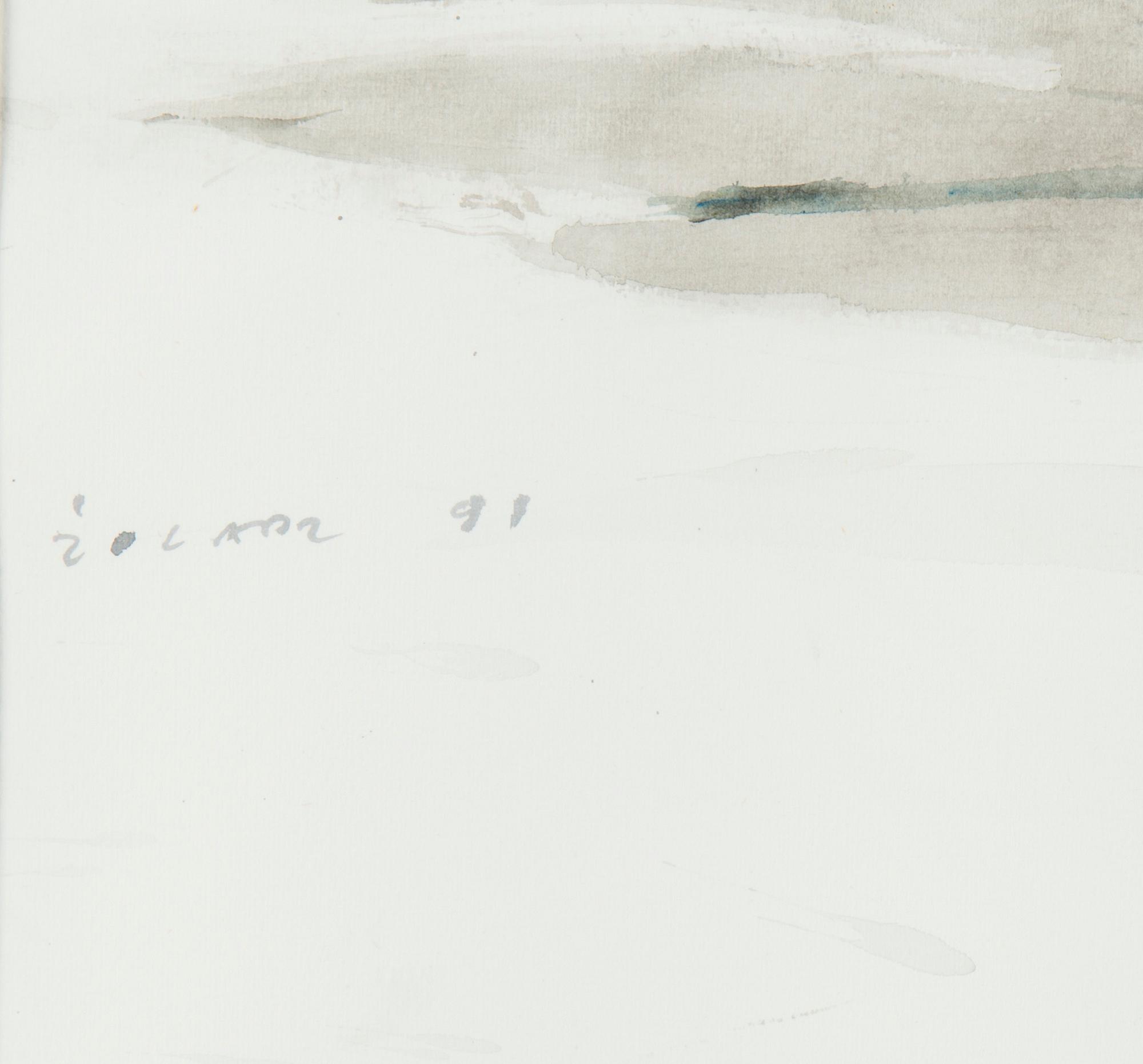 STANISLAW ZOLADZ, watercolor, signed och dated -91.