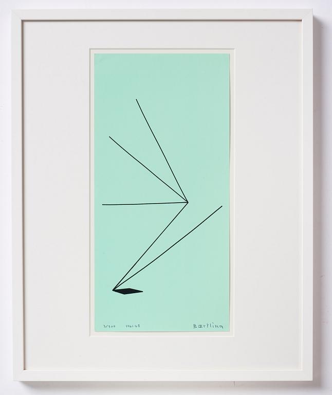 Olle Baertling, silkscreen in colours, 1961-68, signed 3/300.