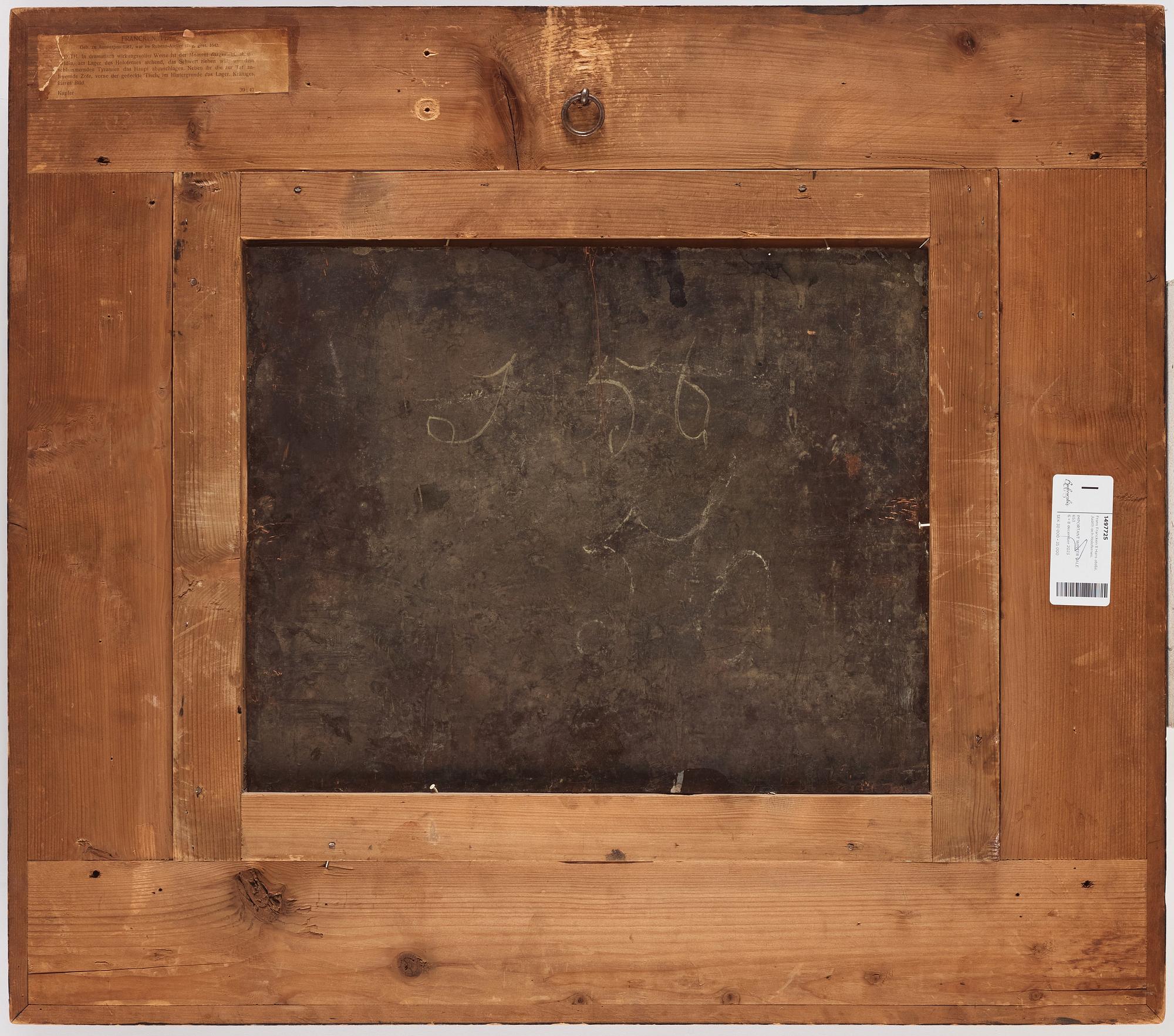 Frans Francken II Hans ateljé, Judith och Holofernes.