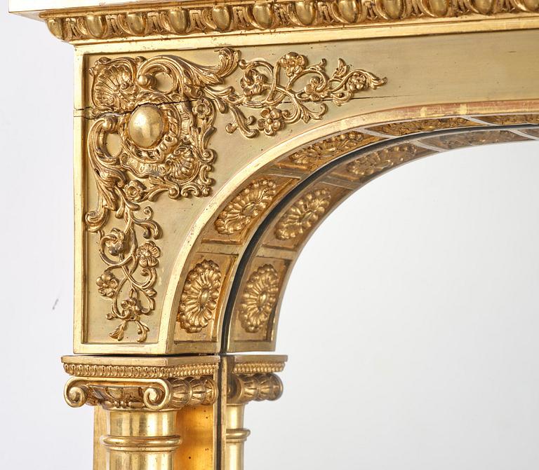 Spegel, av Petter Gustaf Bylander (spegelfabrikör i Göteborg 1811-58), Empire.