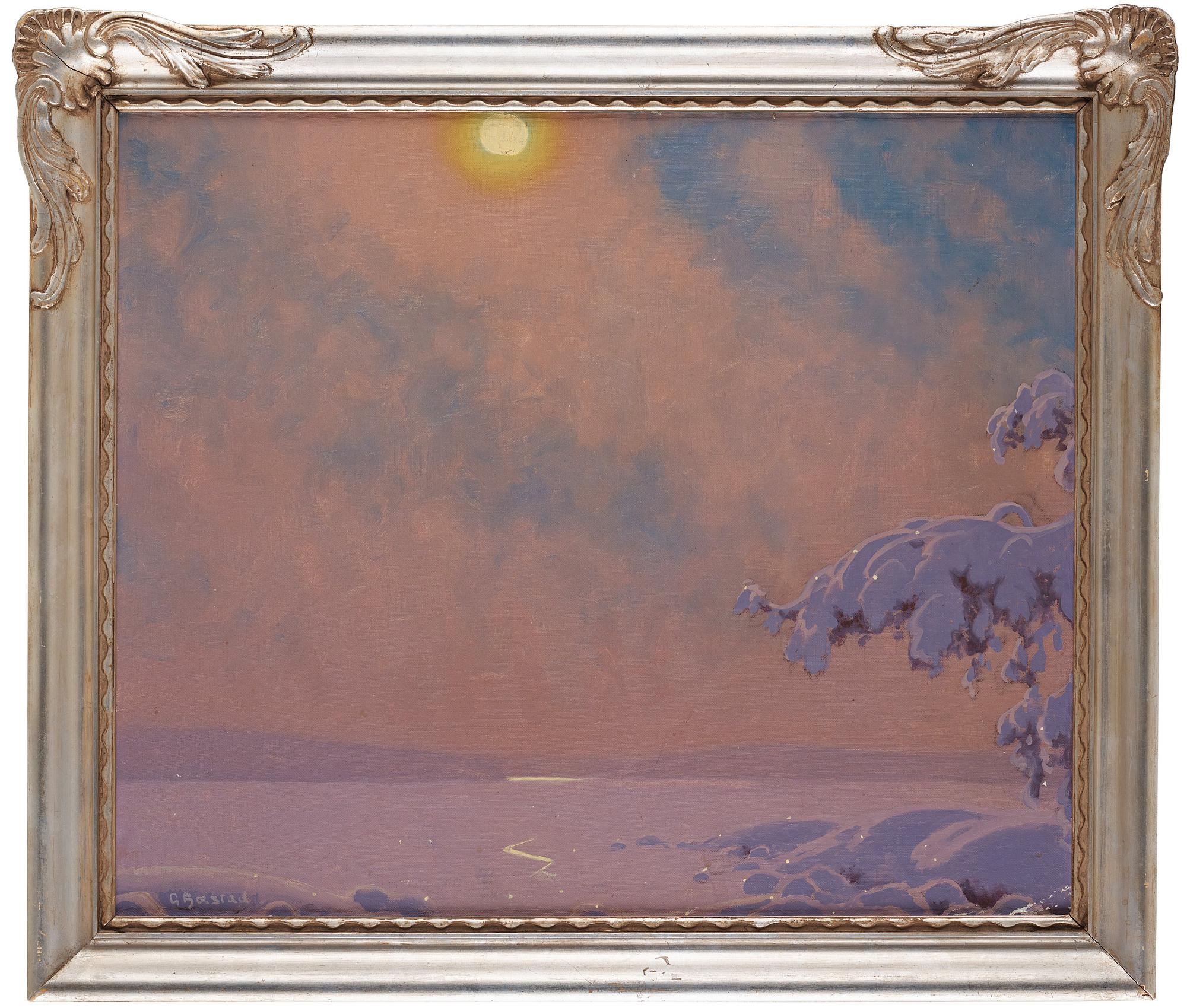 Gustaf Fjaestad, Solglitter över vinterisar.