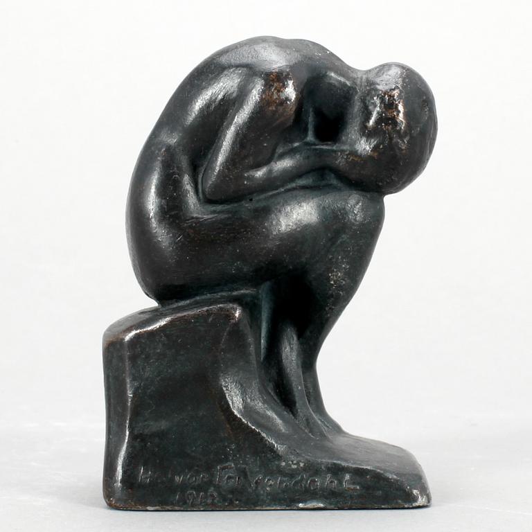 HALVAR FRISENDAHL, skulptur, brons, sign. Saknar gjutarstämplar.