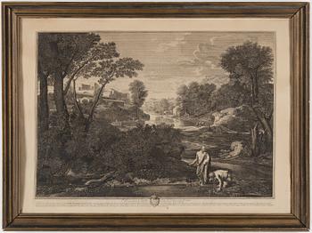 Nicolas Poussin · GRAVYR, efter Nicolas Poussin. 1700-/1800-tal.