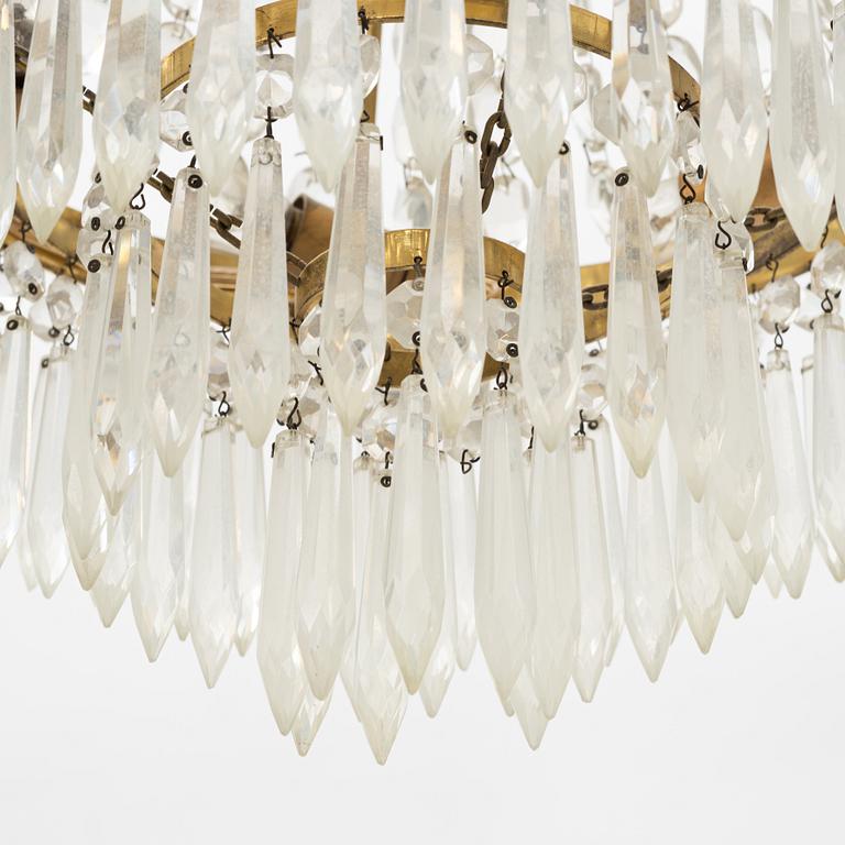 An Empire style chandelier from around the year 1900.