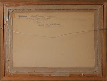 WILHELM VON GEGERFELT, akvarell, intygad a tergo.