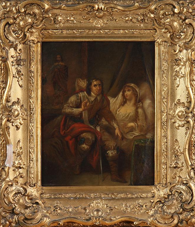 OKÄND KONSTNÄR, olja på duk, 1800-tal.