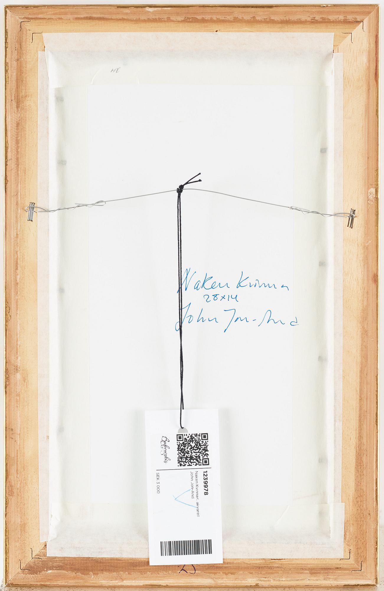 John Jon-And, water colour, signed with stamp.