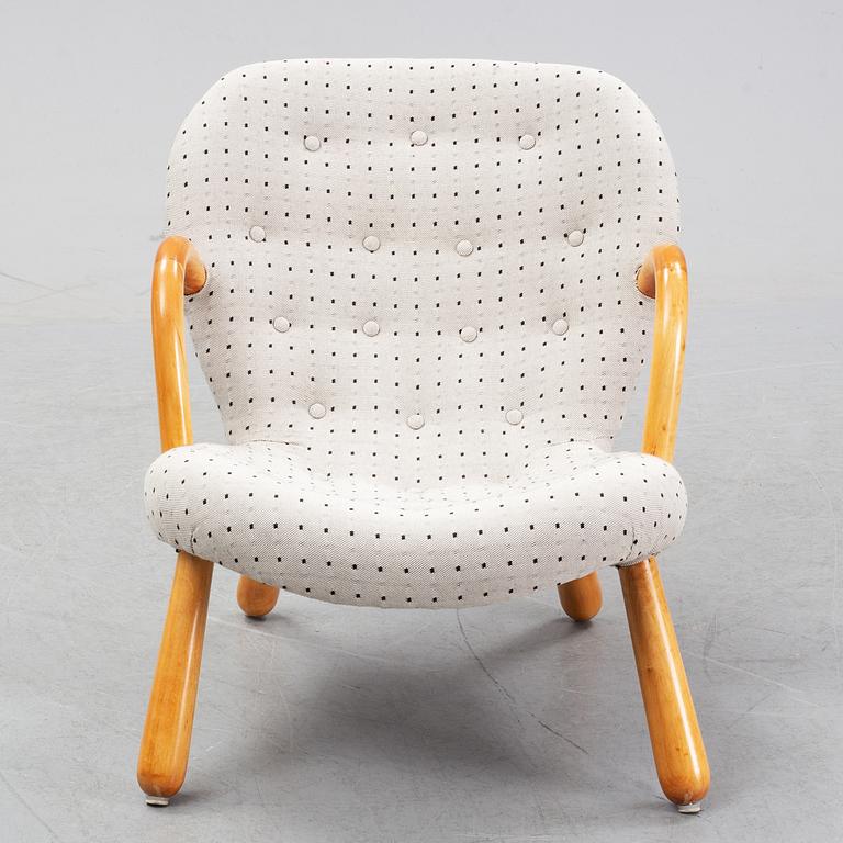 Fåtölj, Swedish Modern "Clam Chair" / "Muslingestol", 1940/50-tal.