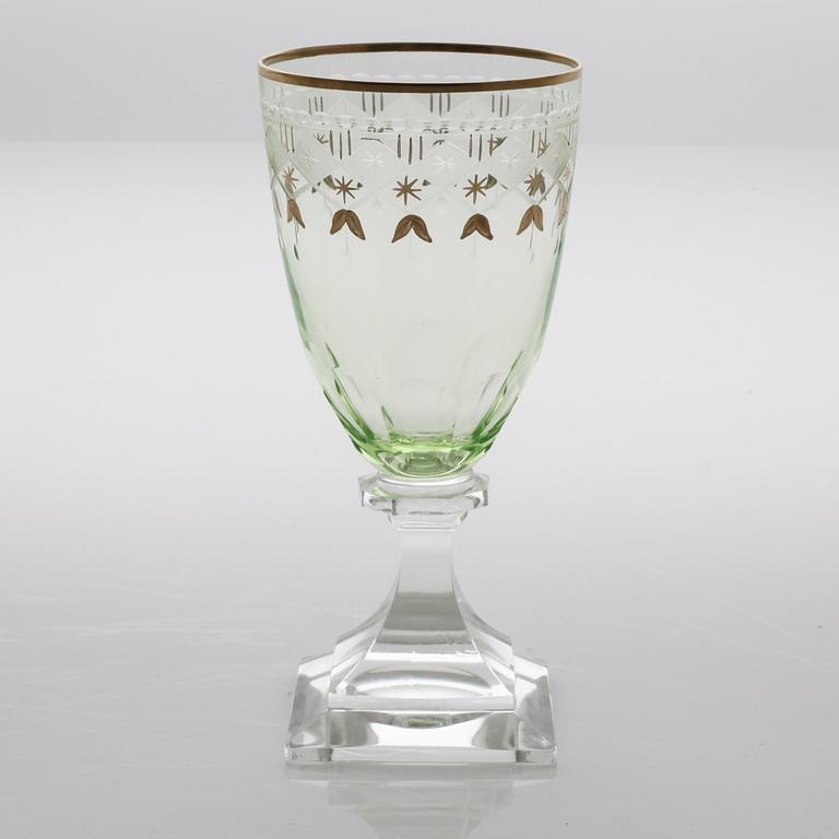A set of 12 wine glasses, 'Junior', Kosta, second quarter of the 20th century.