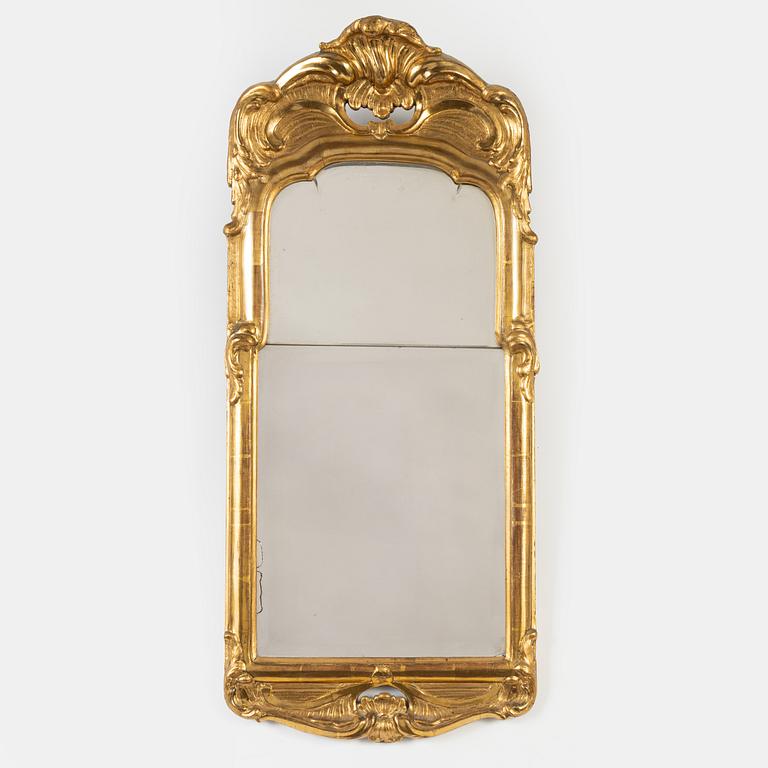 Spegel, stockholmsarbete i rokoko, 1700-talets mitt.