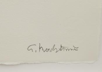 GERHARD NORDSTRÖM, litografi. Signerad.
