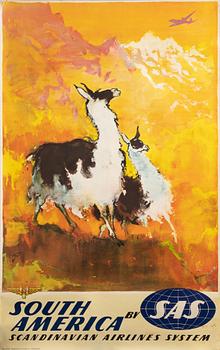 Otto Nielsen, a Scandinavian Airlines vintage poster.