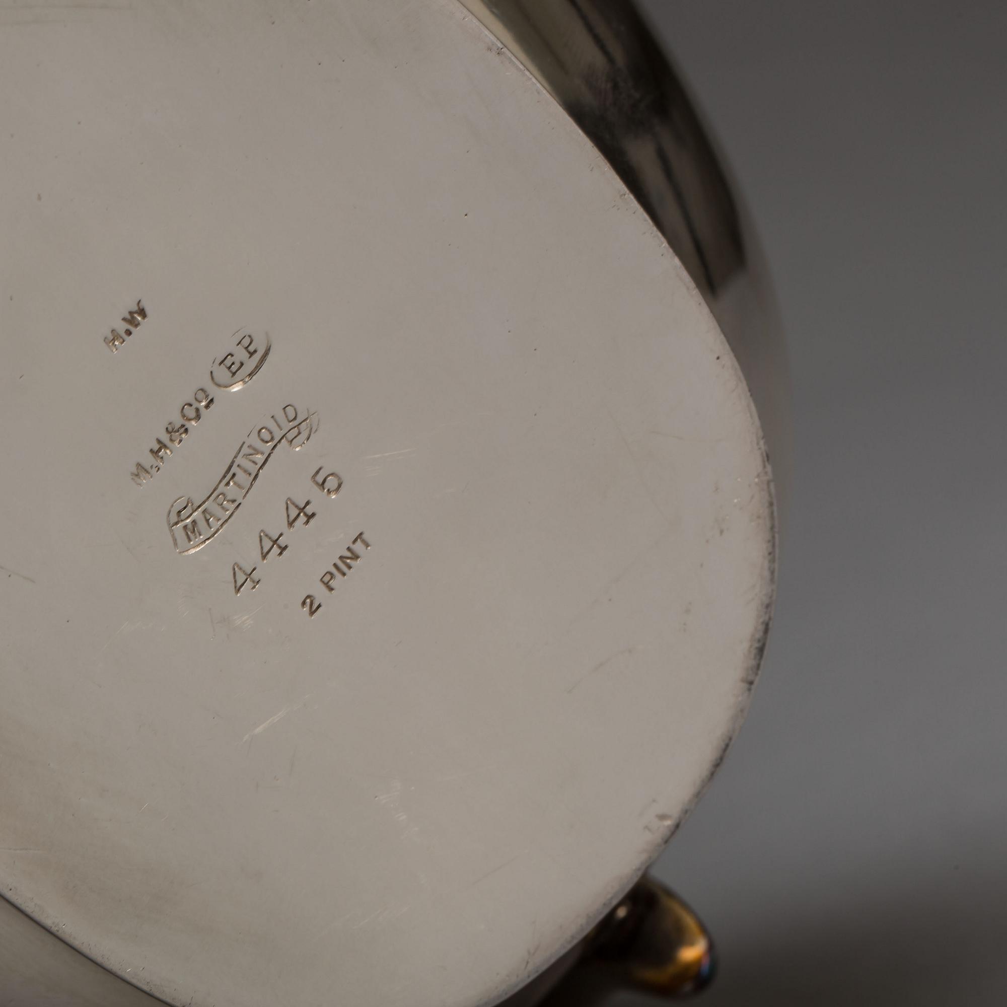 TE-/KAFFESERVIS, nysilver, 4 delar. 1900-tal.