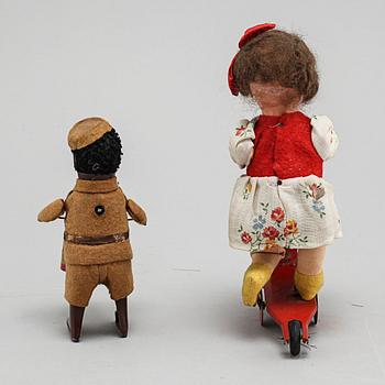 Two circa mid 20th century mechanical toys by Schuco and Fewo, Germany.