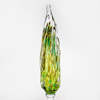 Alma Jantunen, glasskulptur, signerad Alma Jantunen 2006.
