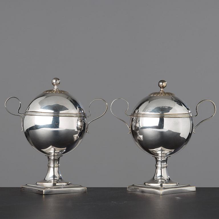 A pair of Empire 19th century sugar-bowls.