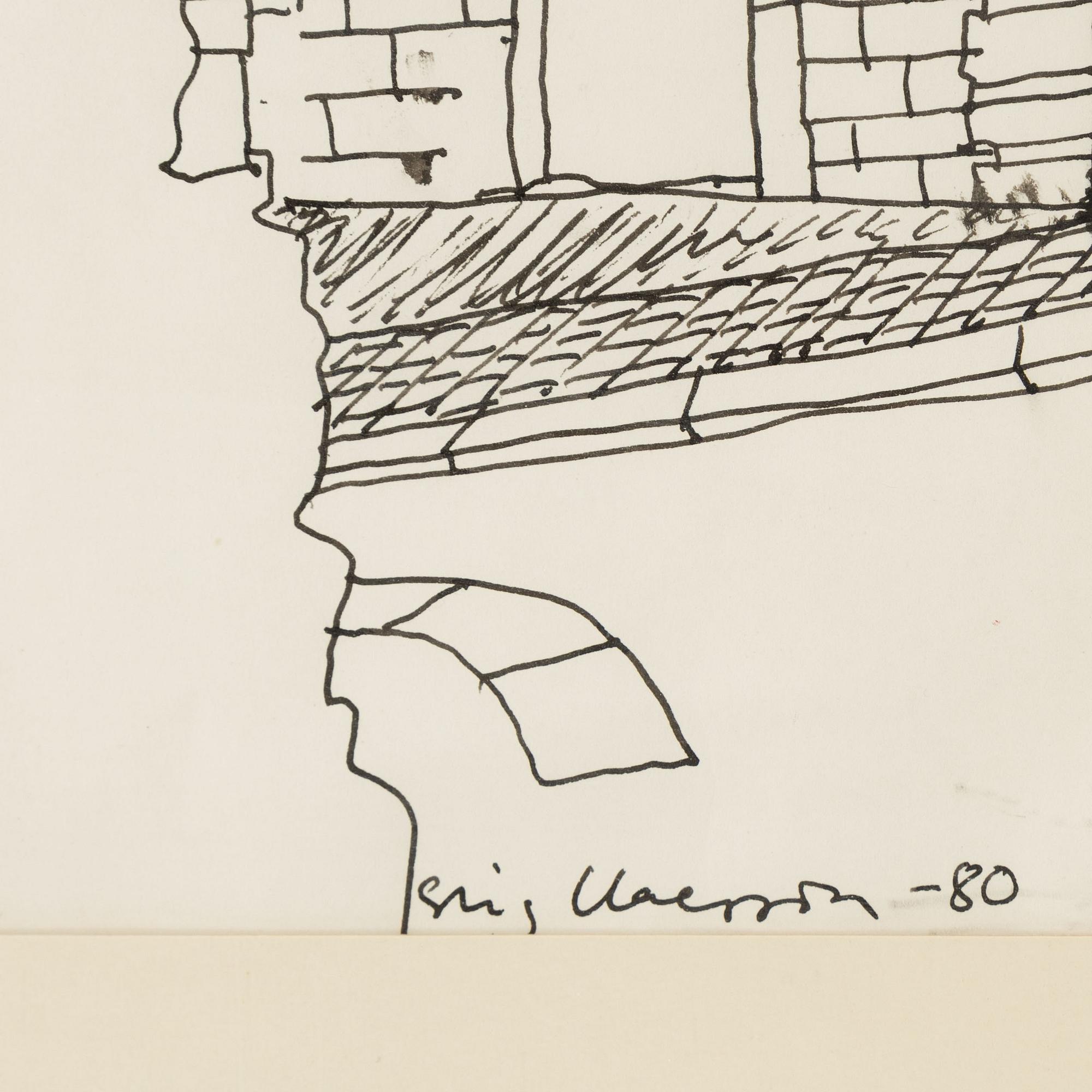 Stig Claesson, ink, signed and dated -80.