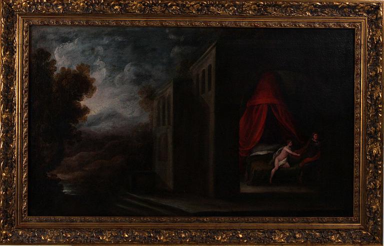 OKÄND KONSTNÄR, olja på uppfodrad duk, 1700-tal.