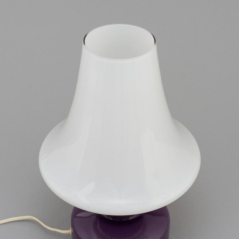 HANS-AGNE JAKOBSSON, A second half of the 20th century glass and brass table lamp, model B 124.