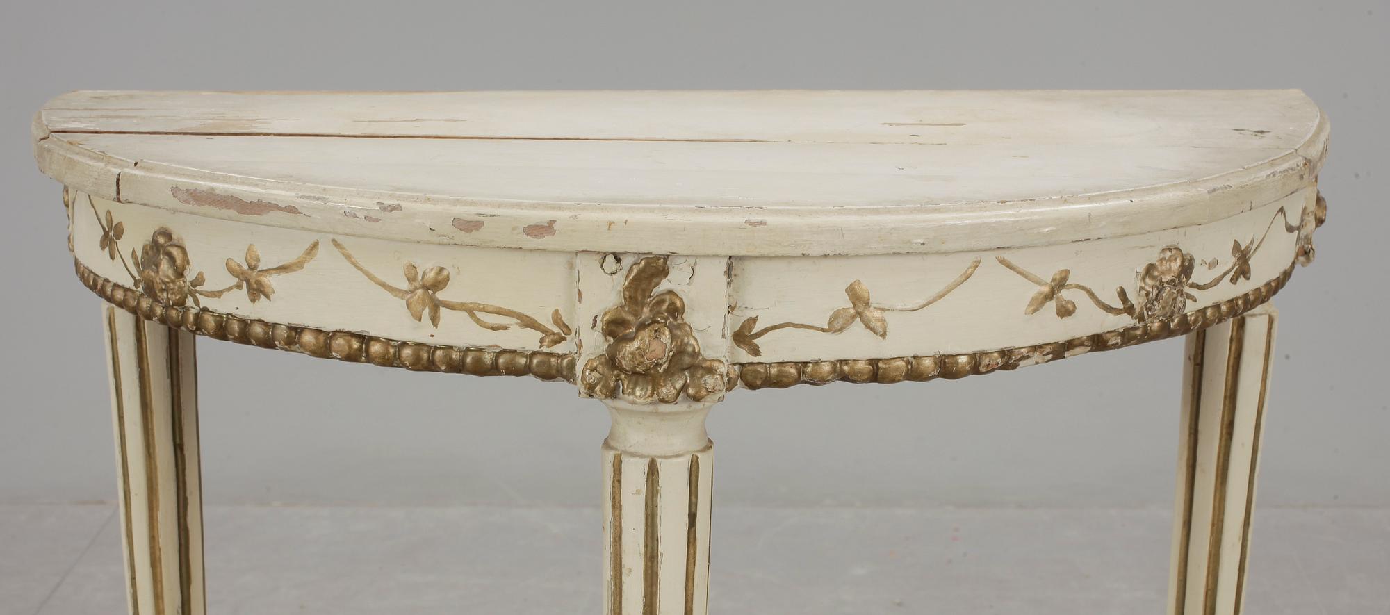 VÄGGBORD, gustaviansk stil, omkring sekelskiftet 1900.