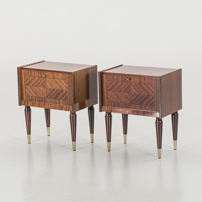 A pair of bedside table, late 20th century,