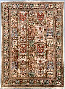 A semiantique signed Tabris carpet ca 364x262 cm.