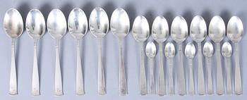 BESTICKSERVIS, 47 delar, silver, "Rosenholm".