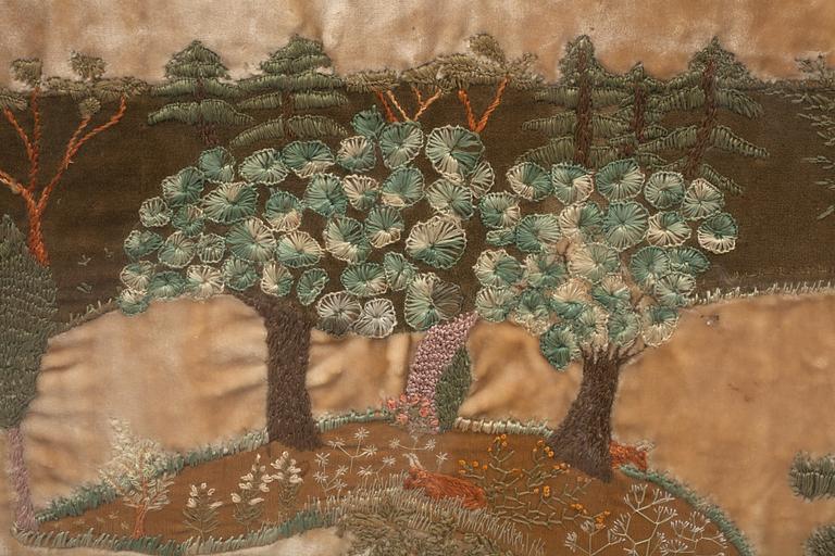 EMBROIDERY, on velvet. 76 x 101 cm. Designed and embroidered by Anna Casparsson.