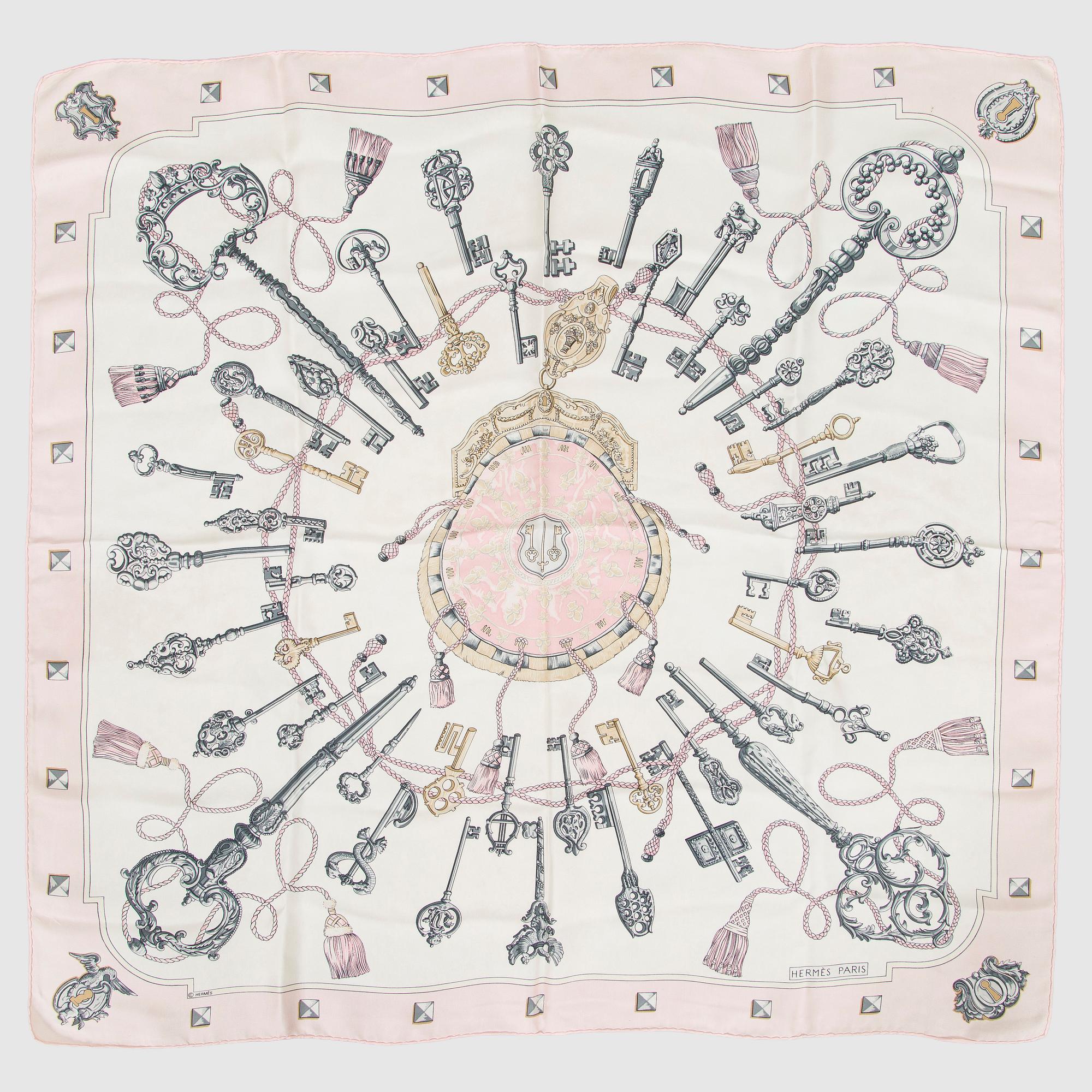 Hermès, "Les Clefs" scarf.
