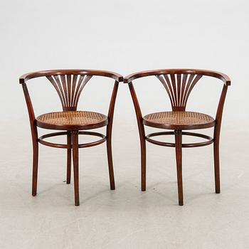 Armchairs, a pair, Thonet, early 20th century.