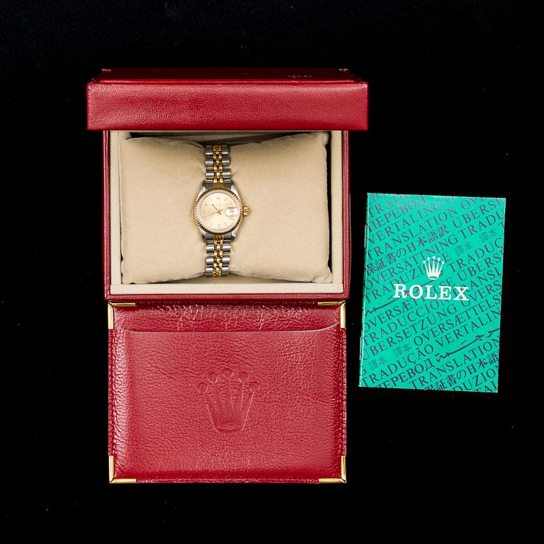 ARMBANDSUR, dam, Rolex Oyster Date Perpetual, guld/stål. Original etui. 1987.