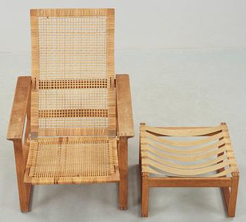 FÅTÖLJ samt FOTPALL, "2254", Børge Mogensen för Fredericia Møbelfabrik.