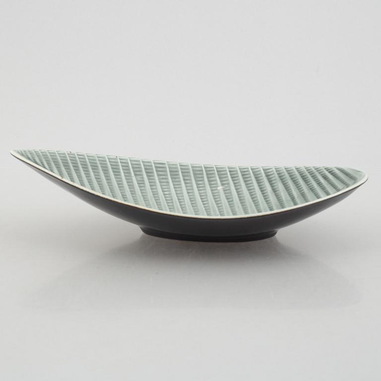 Stig Lindberg, six "Reptil" dishes and vases, Gustavsberg, Sweden, 1953-63.