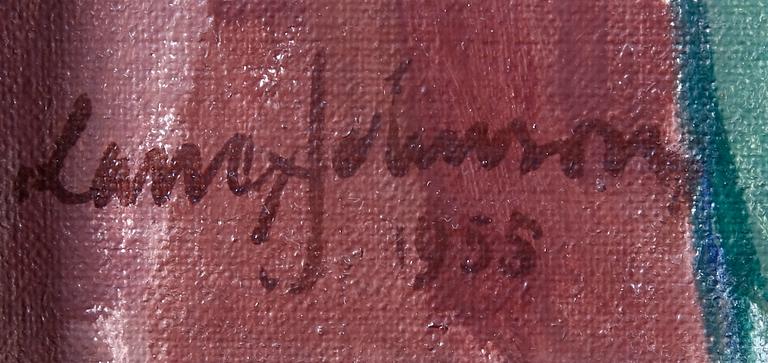 OKÄND KONSTNÄR, olja på duk, sign o dat 1955.